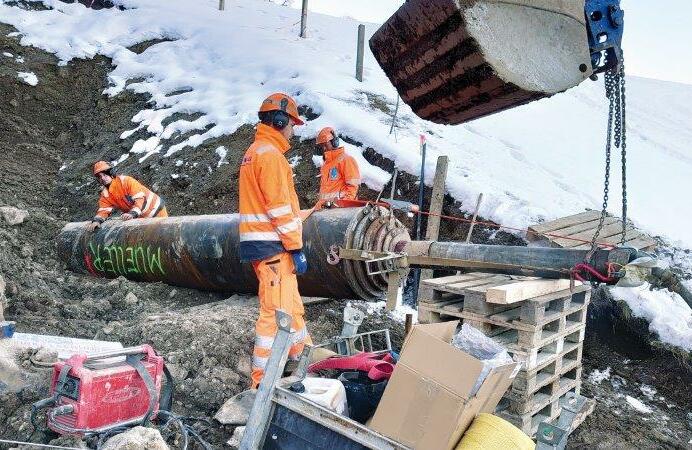 Vortrieb aus einem Böschungseinschnitt