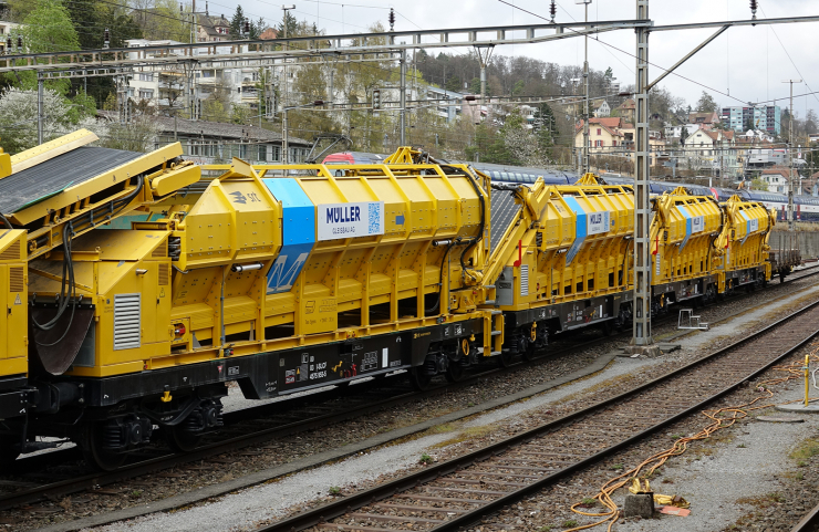 Vermietung von Bahnwagen: Bau- und Baustellenlogistik der Müller Gleisbau AG