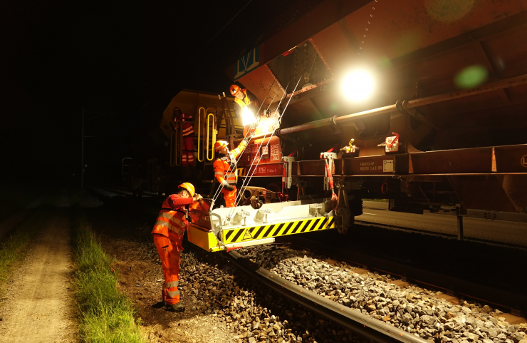 Im Einsatz bei der Müller Gleisbau AG