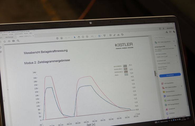 Messbericht Belagskraftmessung