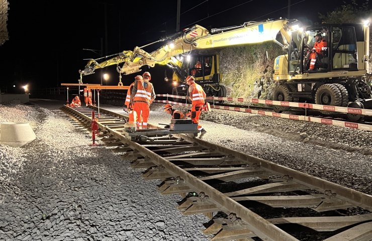 Chantier montagneux de Steinerberg au SOB