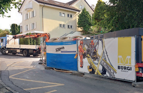Leitungsneubau auf einer Länge von 90 Metern in Luzern