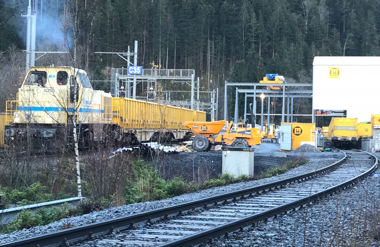 Bahnlogistik für Bauarbeiten am Lötschberg – Scheiteltunnel