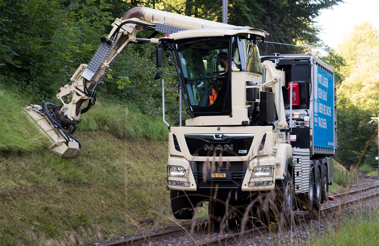 Saugmäher Graziella im Einsatz