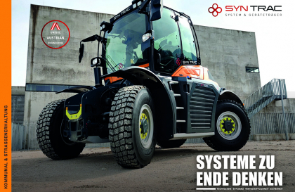 SYN TRAC - ein Fahrzeug zur Mehrfachnutzung mit variablen Anbaugeräten mit Dockingsystem