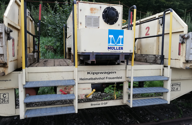 Dieselgenerator in Waggonmitte