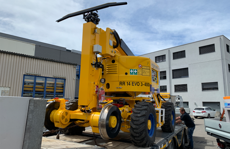 Heckansicht mit Pantograph