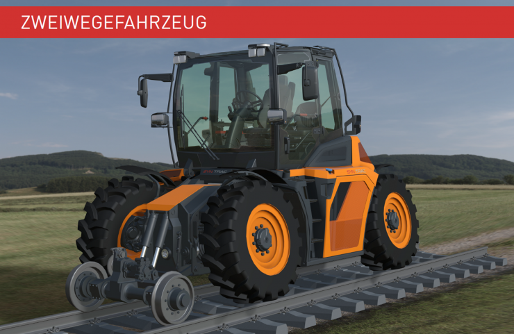 SYN TRAC - ein Fahrzeug zur Mehrfachnutzung mit variablen Anbaugeräten mit Dockingsystem