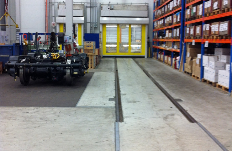 Logistikhalle mit Gleisanschluss