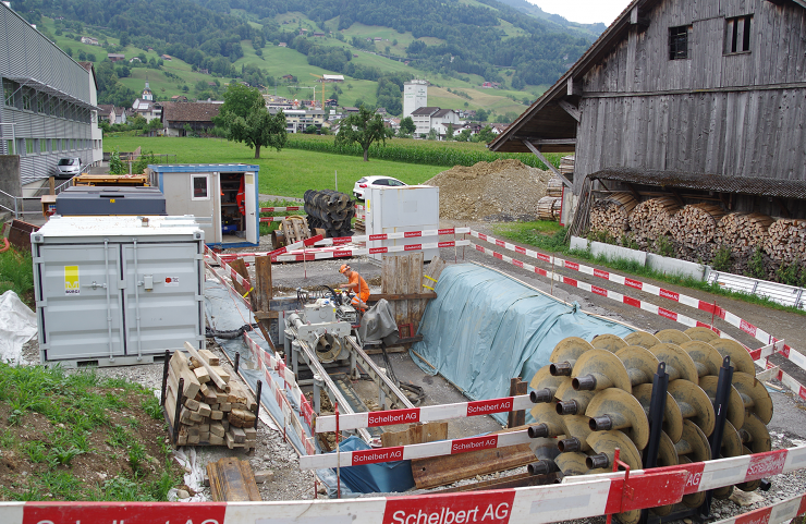 Bohrung beim Bahnhof Steinen