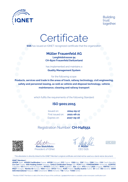 Zertifikat ISO 9001+14001 IQ