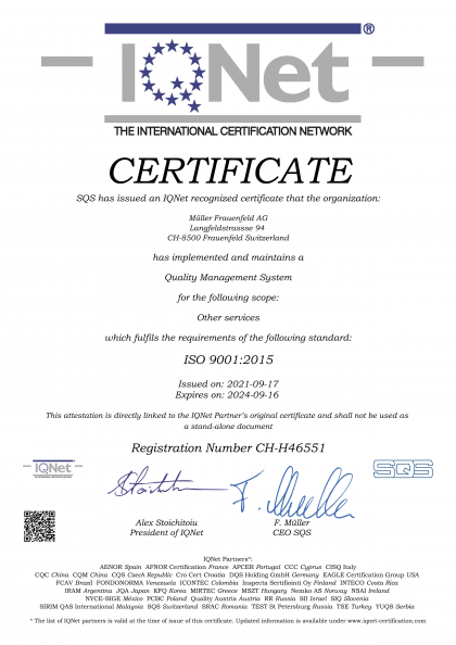 Zertifikat ISO 9001+14001 Englisch